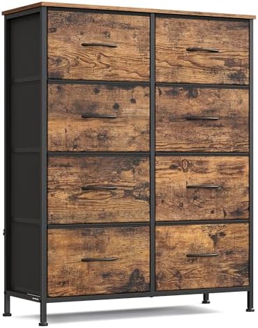 SONGMICS Dresser for Bedroom, Tall Dresser with 8 Fabric Drawers by SONGMICSbySONGMICSHOME