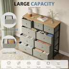 DUMOS 9 Drawer Dresser for Bedroom, Storage Organizer Chest of Drawers - Image 4