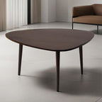 Handmade Eco-Friendly Modern Wood Dark Walnut Drop Shaped Coffee Table 3' from by BBHHomes