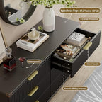 Modern Dresser and Nightstand Sets 3-Piece, 2 Nightstands 6-Drawer Dresser - Image 5
