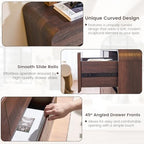 Standifurno Modern 8 Drawer Dresser, 47- Inch Wood Chest of Drawers with Large Storage, Walnut Dresser Closet for Bedroom, Living Room, Nursery. - Image 6