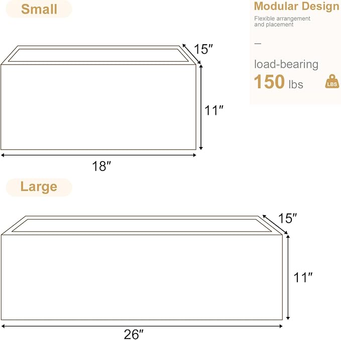 Svimi Modular Stackable Drawers, Modern Nightstand Modular Storage Bins - Image 2