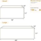 Svimi Modular Stackable Drawers, Modern Nightstand Modular Storage Bins - Image 2