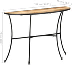 Solid Mango Wood Half Circle Side Table - Image 2