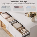 Jocoevol White 8 Drawer Dresser for Bedroom (15.3" D x 55.2" W x 32.3" H) - Image 5