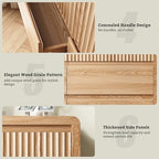 LYNSOM Oak Fluted 6 Drawer Dresser for Bedroom, Curved Edge, 50" Wide - Image 6