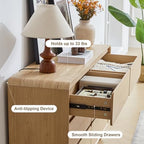 Modern 6 Drawer Dresser for Bedroom, 48" Wooden Chest of Drawer, Natural - Image 6