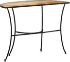 Industrial Style Side Table, Natural Solid Mango Wood End Stand - Image 5
