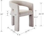 BESTANO Set of 3 Modern PU Leather Upholstered Dining Chairs - Image 3