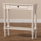 Baxton Studio Ariella Country Cottage Farmhouse Whitewashed 1-Drawer Console - Image 8