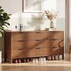 Wodeer 9 Drawer Dresser for Bedroom, 62" W Wide Wood Storage Cabinet with Fluted Design, Modern Chest of Drawers & TV Stand for Living Room, Nursery Clothing Organizer with Metal Slides, Anti-Tipping by WODEER