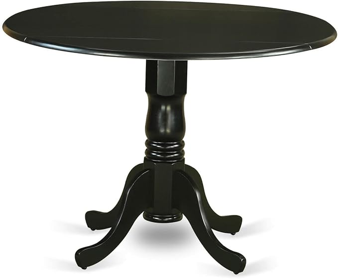 East West Furniture DLBO5-BLK-W 5 Piece Dinette Set - Image 2