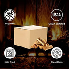Old Potters Kiln Dried Firewood - Cherry, 1100 Cu. in, 16-18 Logs ~ 8" x 2.5" Logs. Solo Stove and Cooking Wood for Grilling, Smoking, and Firepits, Cherry. - Image 6