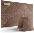 Fluxynara 6-Pack Felt Bulletin Board,Walnut Diamond Chevron-1 by FLUXYNARA