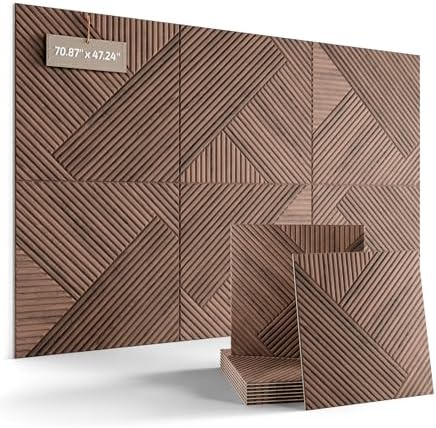 Fluxynara 6-Pack Felt Bulletin Board,Walnut Diamond Chevron-1 by FLUXYNARA