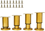 4PCS Adjustable 3.1-4.7 Inch Metal Furniture Legs Brass Furniture Replacement by SWTOOL