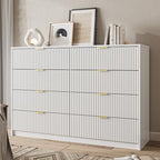 MAISONARIA White Dresser for Bedroom, 8 Drawer Double Dresser, Modern Chest of Drawers for Bedroom, Living Room, Entryway and Closet, 55" L x 15.7" D x 37.4" H - Image 6