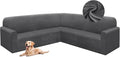 HDCAXKJ Corner Sectional Couch Covers Velvet Stretch L Shape Sofa Cover Soft by HDCAXKJ