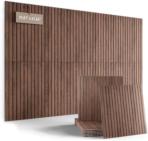 Fluxynara 6-Pack Large Felt Bulletin Board, Walnut Slat by FLUXYNARA
