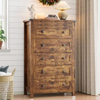 Xixini 45.5" Tall 5-Drawer Dresser for Bedroom, Chest of Drawers, Brown by Xixini
