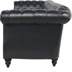 LEVNARY Chesterfield Sofa, Classic Tufted Upholstered Leather Couch, Modern 3 - Image 7