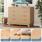DUMOS Fluted Dresser for Bedroom, Wide Modern Storage Organizer, 8 Drawers - Image 5