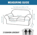 H.VERSAILTEX Real Velvet Plush 3 Piece Stretch Sofa Covers Couch Covers - Image 2