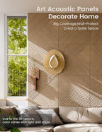 Fluxynara 6-Pack Felt Bulletin Board,Natural Oak Diamond Chevron-1 - Image 4