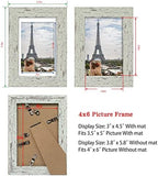 Hongkee 4x6 Picture Frame Set of 4, Made of Real Glass and Sage Green Wooden Frame, 4 by 6 Photo for Wall or Tabletop - Display Picture 3.5x5 with Mat or 4x6 Without Mat - Image 2