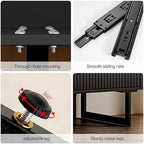 Chrangmay Modern Chest of Drawers with 6 Drawers,Deep Drawers,Clothes Organizer,Large Storage Cabinet for Living Room, Bedroom,Hallway,with Anti-Tipping Device,Dark - Image 5