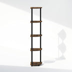 Furinno Turn-N-Tube Storage Shelves, 5-Tier Book Shelf, Corner Shelf, Toolless - Image 5