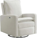 Oxford Baby Uptown Power Recliner/Glider, Boucle White by OxfordBaby