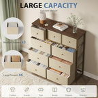 DUMOS 9 Drawer Dresser for Bedroom, Storage Organizer Chest of Drawers - Image 4