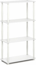 Furinno Turn-N-Tube Storage Shelves, 4-Tier Open Frame Book Shelf, Standing - Image 6