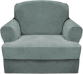 CUCRAF T Cushion Sofa Cover 2 Piece Armchair Slipcovers, Soft Thick Velvet by CUCRAF