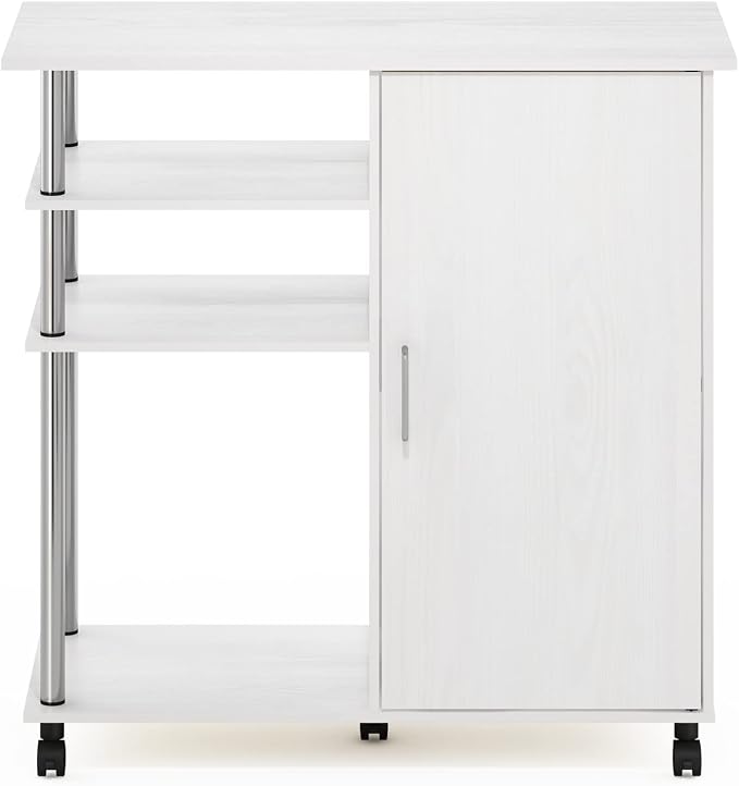 Furinno Helena Rolling Cart, 4-Tier Rolling Utility Cart - Image 7