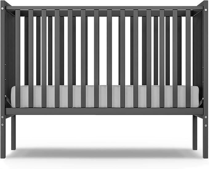 Baby Crib 5-in-1 Convertible, Wood Full Size Toddler Bed - Image 7