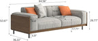 64.56" Mid-Century Modern 2-Seater Fabric Sofa Couch - Image 2