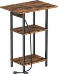 Asgolion Tall End Table with Charging Station, Skinny Nightstand with USB Ports by Asgolion