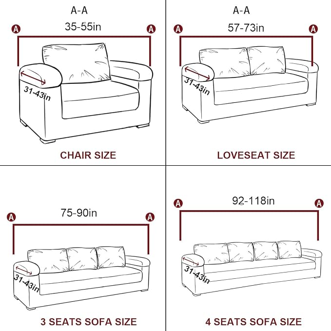 vctops 1-Piece Velvet Plush Stretch Loveseat Sofa Slipcover - Image 4
