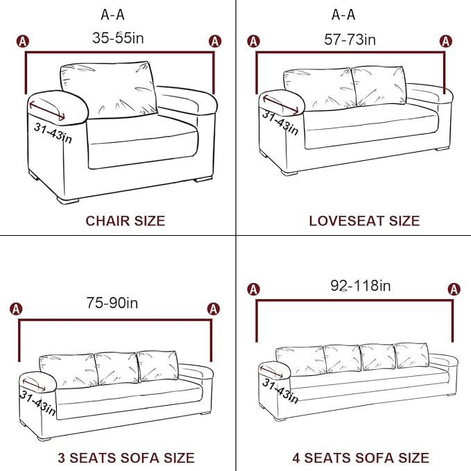 vctops 1-Piece Velvet Plush Stretch Sofa Slipcover - Image 4