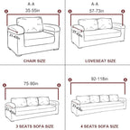 vctops 4 Seater Velvet Plush Stretch Sofa Slipcover 1-Piece Sofa Cover - Image 5