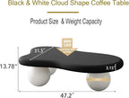47" Irregular Coffee Table Cloud Coffee Table - Image 2