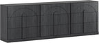 BELLEZE Set of 3 Bookcase with 3 Drawers, Modern Book Shelf with Wide Wooden - Image 6