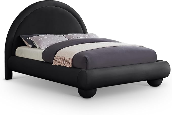 Meridian Furniture MadridBlack-K Madrid Collection Art Deco King Bed by MeridianFurniture