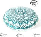 Mandala Floor Pillow Cover Meditation Cushion Seating Throw Hippie Round - Image 3