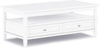 SIMPLIHOME Warm Shaker Solid Wood Transitional-Style 48-inch Wide Coffee Table - Image 4