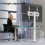 AX WABER Floor TV Stand with Power Outlet& Shelf, Universal TV Stand Mount - Image 3