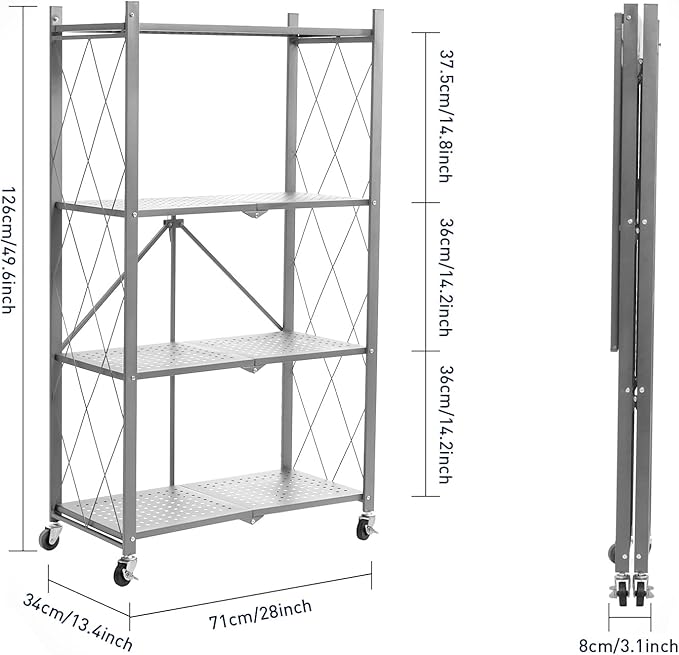 BRIAN & DANY 4-Tier Foldable Storage Shelves - Image 3