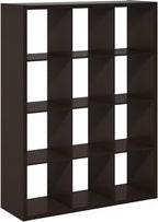 Furinno Cubicle Book Shelf, 12-Cube Bookshelf, Extra Thick Frame Reversible - Image 9